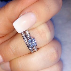 Sterling Silver Wedding Set